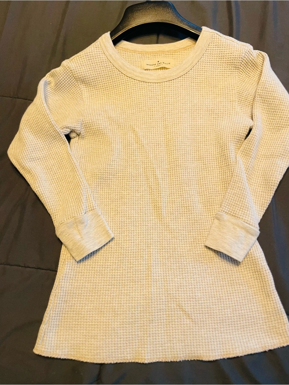 Imogene + Willie Cream 3/4 Sleeve Thermal Women’s Small EUC Cotton Knit Top - Picture 5 of 5